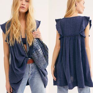 NEW Free People Blue Ridge Indigo Tunic L